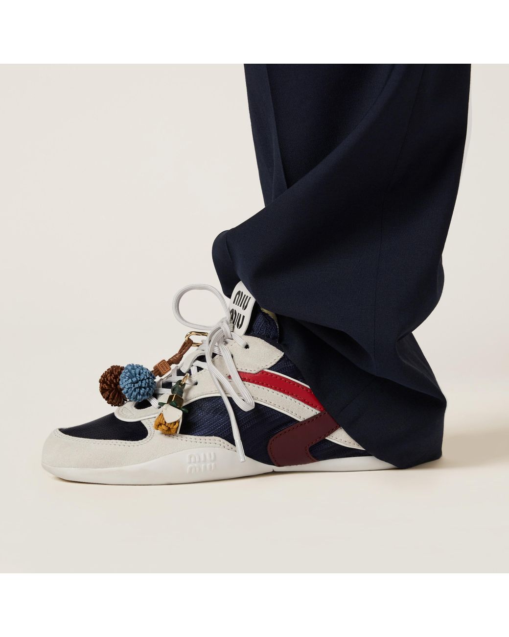 MiuMiu＊Gymnasium technical fabric and suedeスニーカー＊送込 0400022953565_BLUEMULTI?wid=
