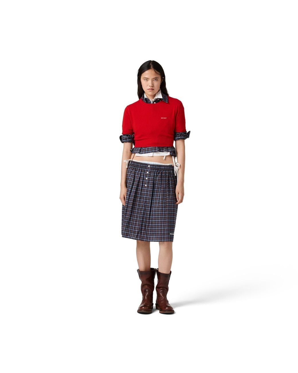 Maglia Cropped di Miu Miu in Red