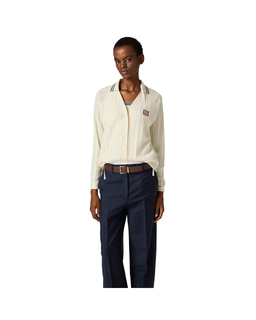 Miu Miu Natural Cashmere Cardigan