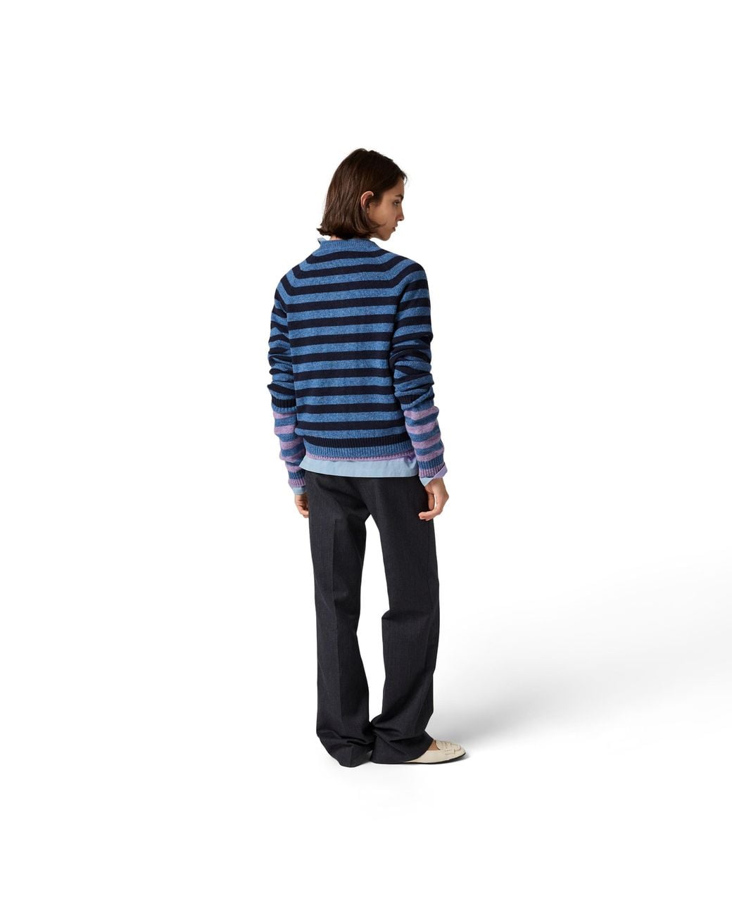 Miu Miu Blue Wool Cardigan