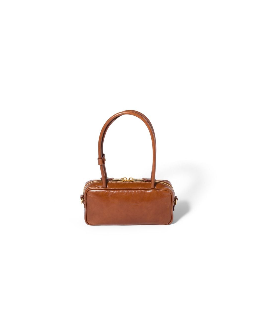 Miu Miu Brown Beau Shiny Leather Mini-Bag