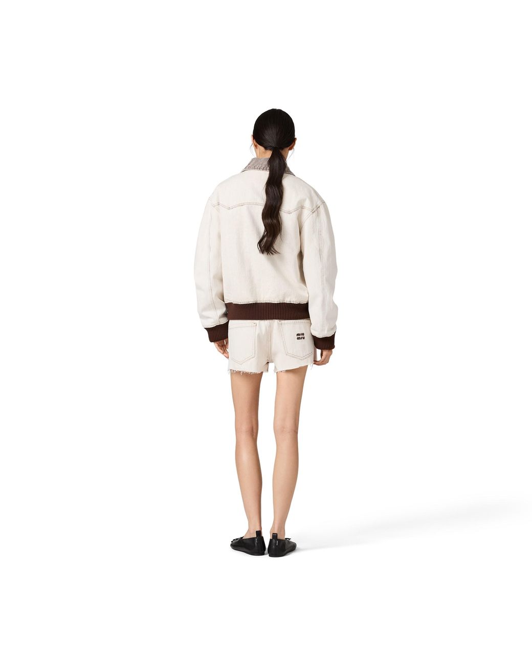 Miu Miu Natural Denim Blouson Jacket