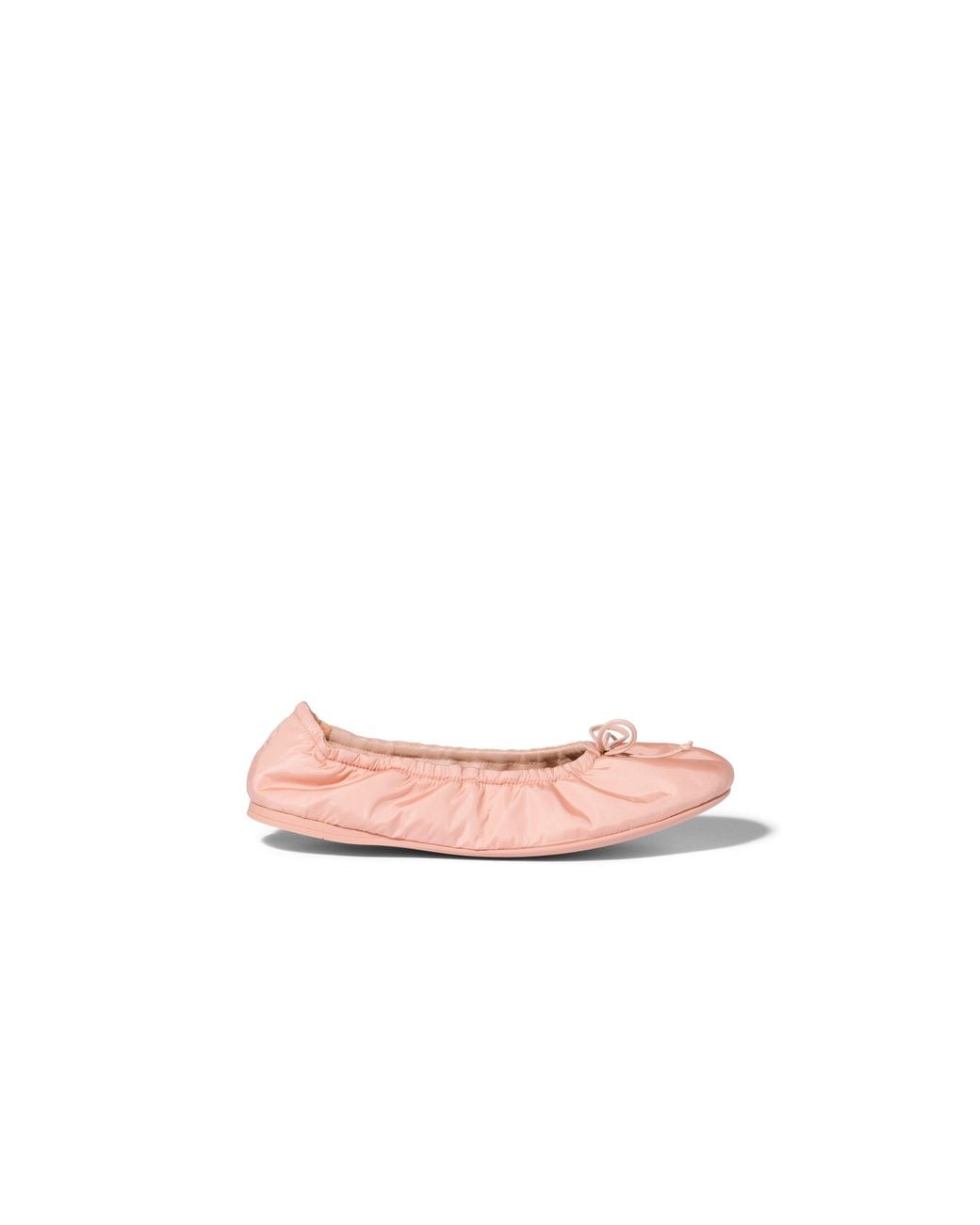 Miu Miu Pink Foldable Technical Fabric Ballerinas