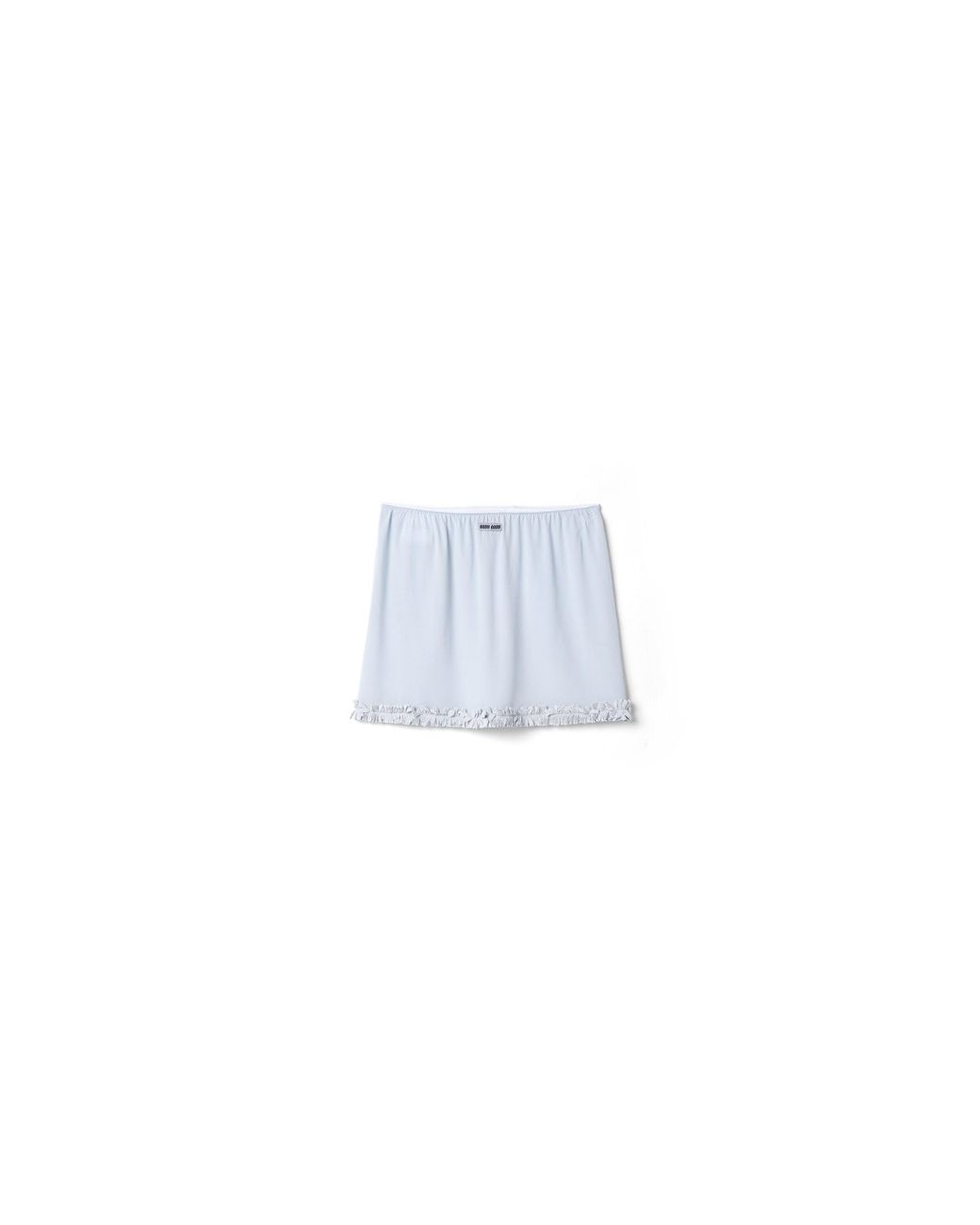 Miu Miu Blue Crepe De Chine Miniskirt