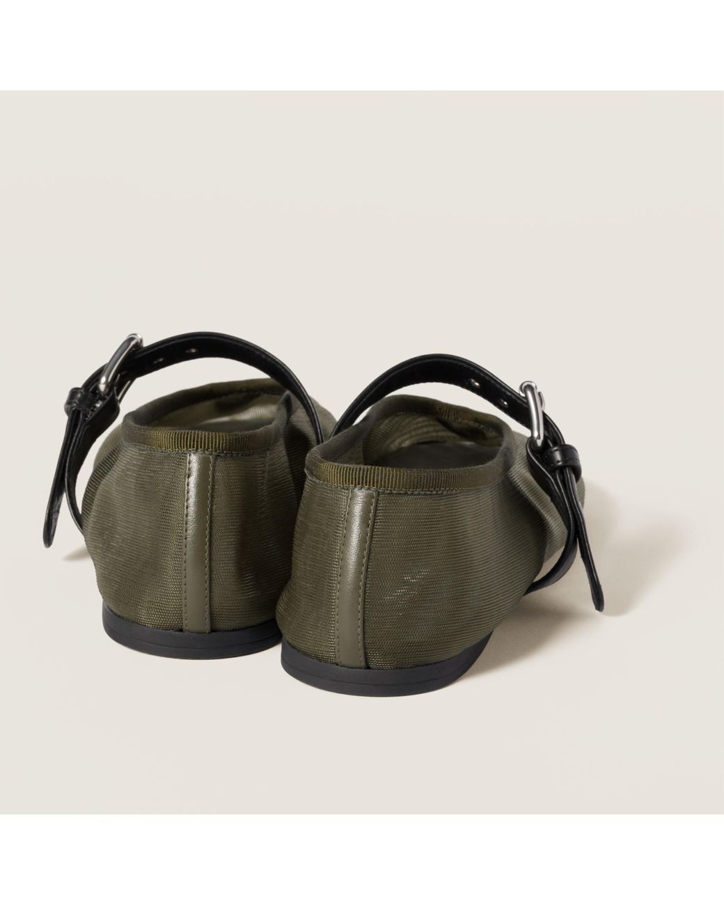 Miu Miu Mesh Fabric Ballerinas in Green | Lyst Miu Miu Mesh Fabric Ballerinas in Green | Lyst