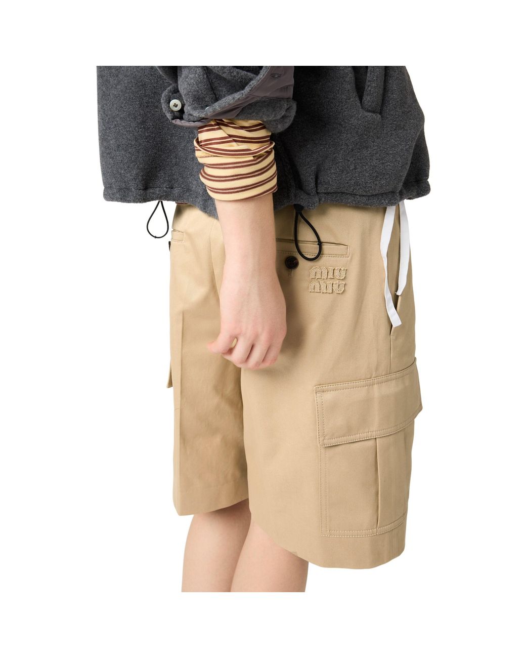 Miu Miu Natural Chino Bermudas