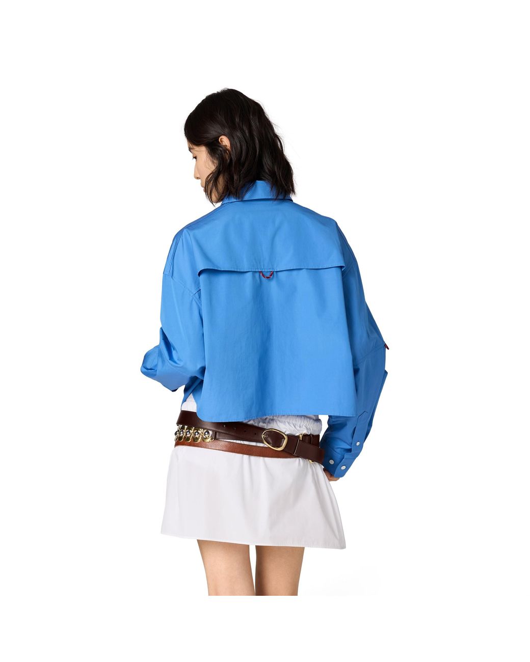 Miu Miu White Poplin Miniskirt