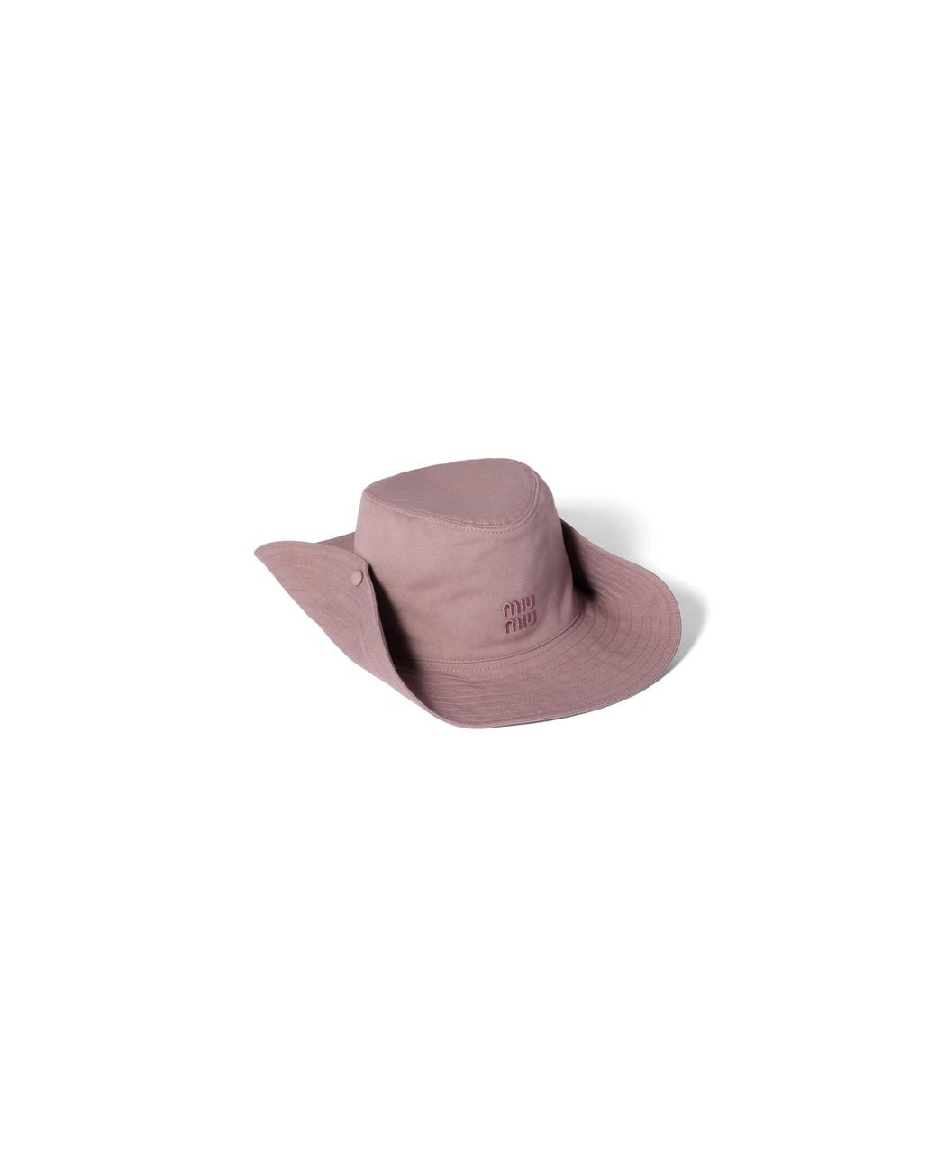 Miu Miu Purple Gabardine Cowboy Hat