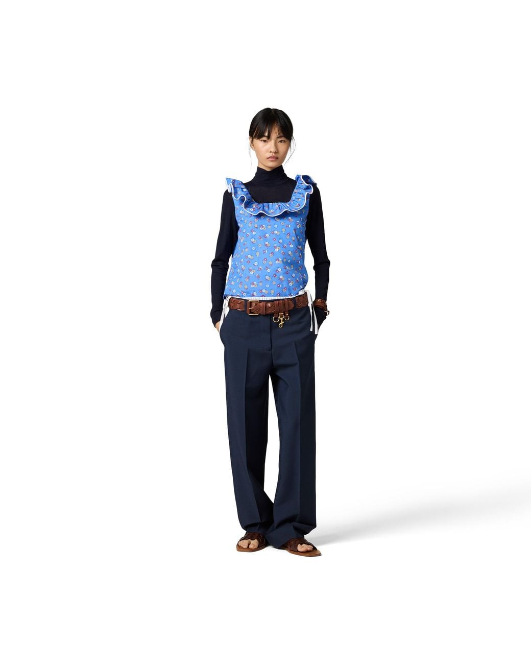 Miu Miu Blue Kid Mohair Pants