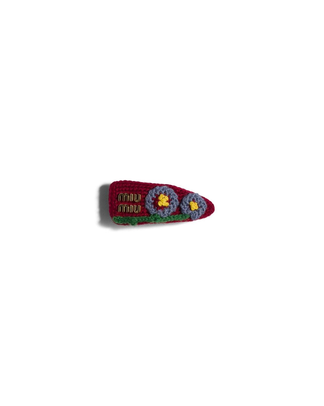 Miu Miu Red Cotton Hair Clip