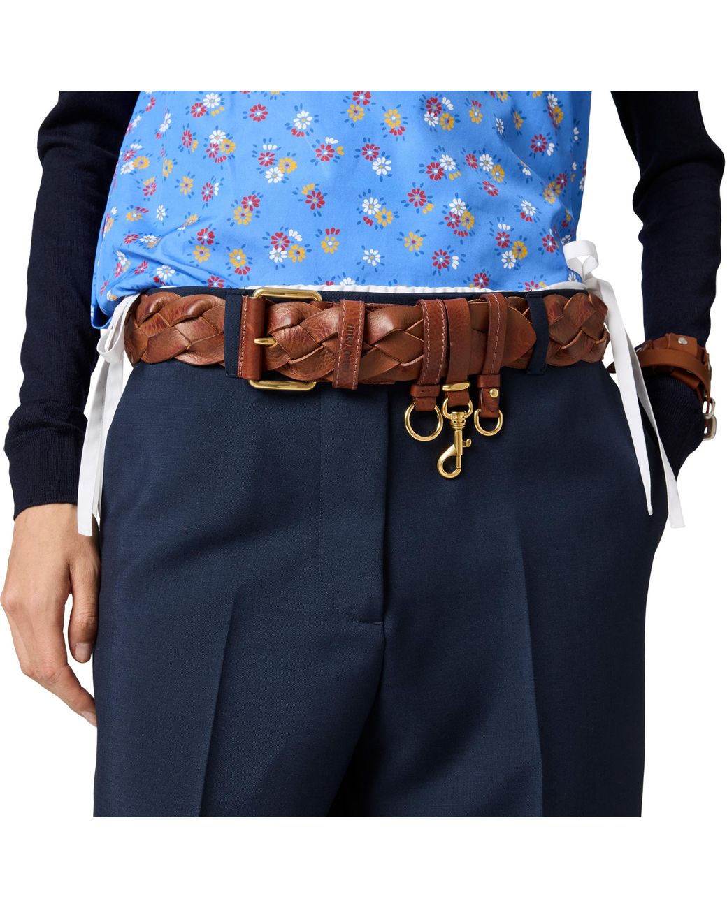 Miu Miu Brown Leather Belt
