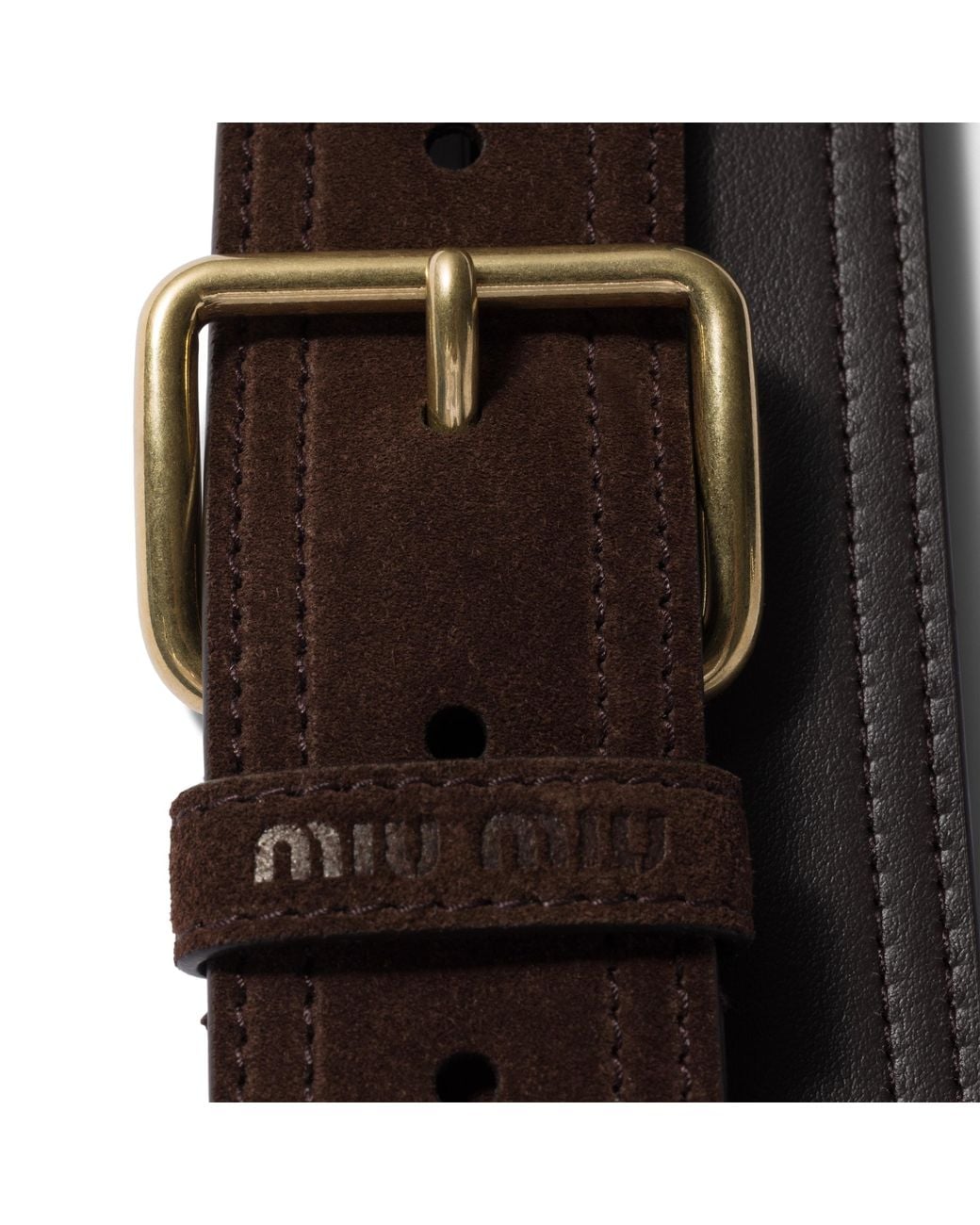 Miu Miu White Suede Belt