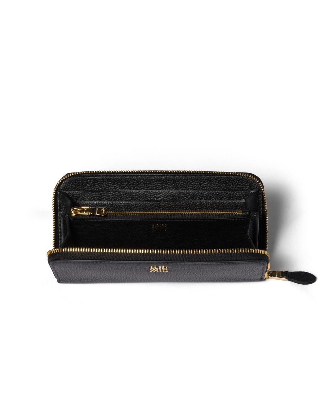 Miu Miu Black Large Leather Wallet