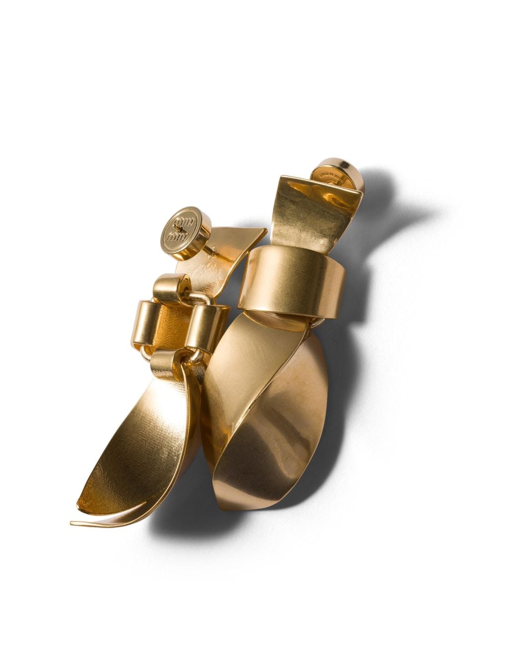 Miu Miu Metallic Metal Earrings