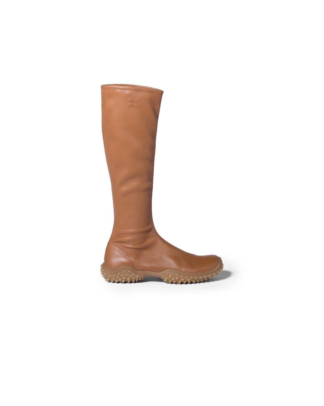 Miu Miu Brown Stretch Nappa Leather Boots