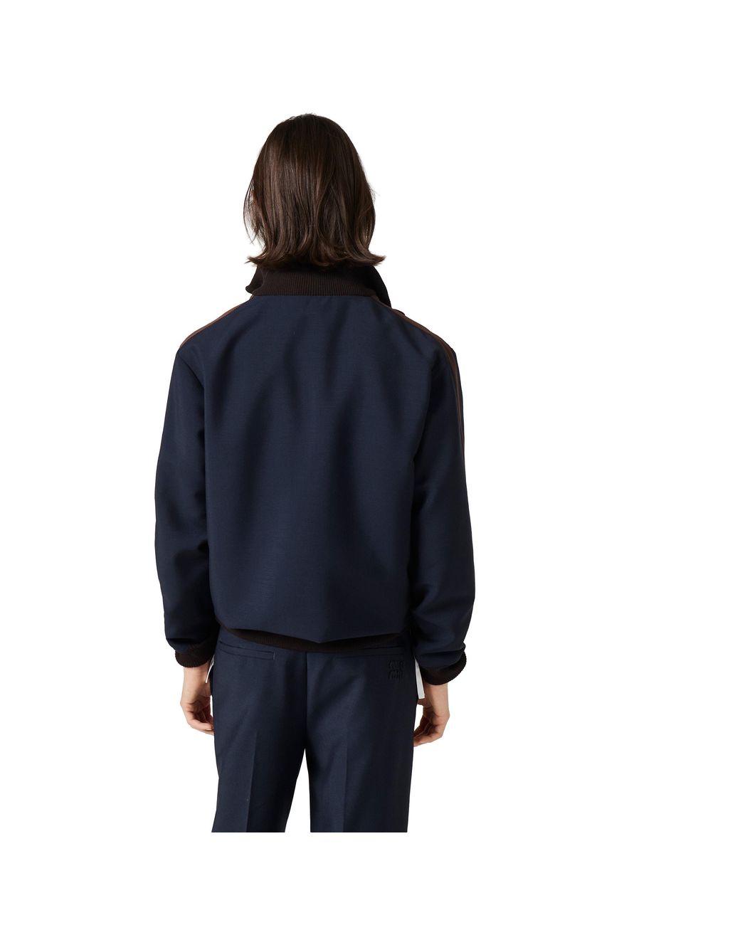 Miu Miu Blue Kid Mohair Blouson Jacket