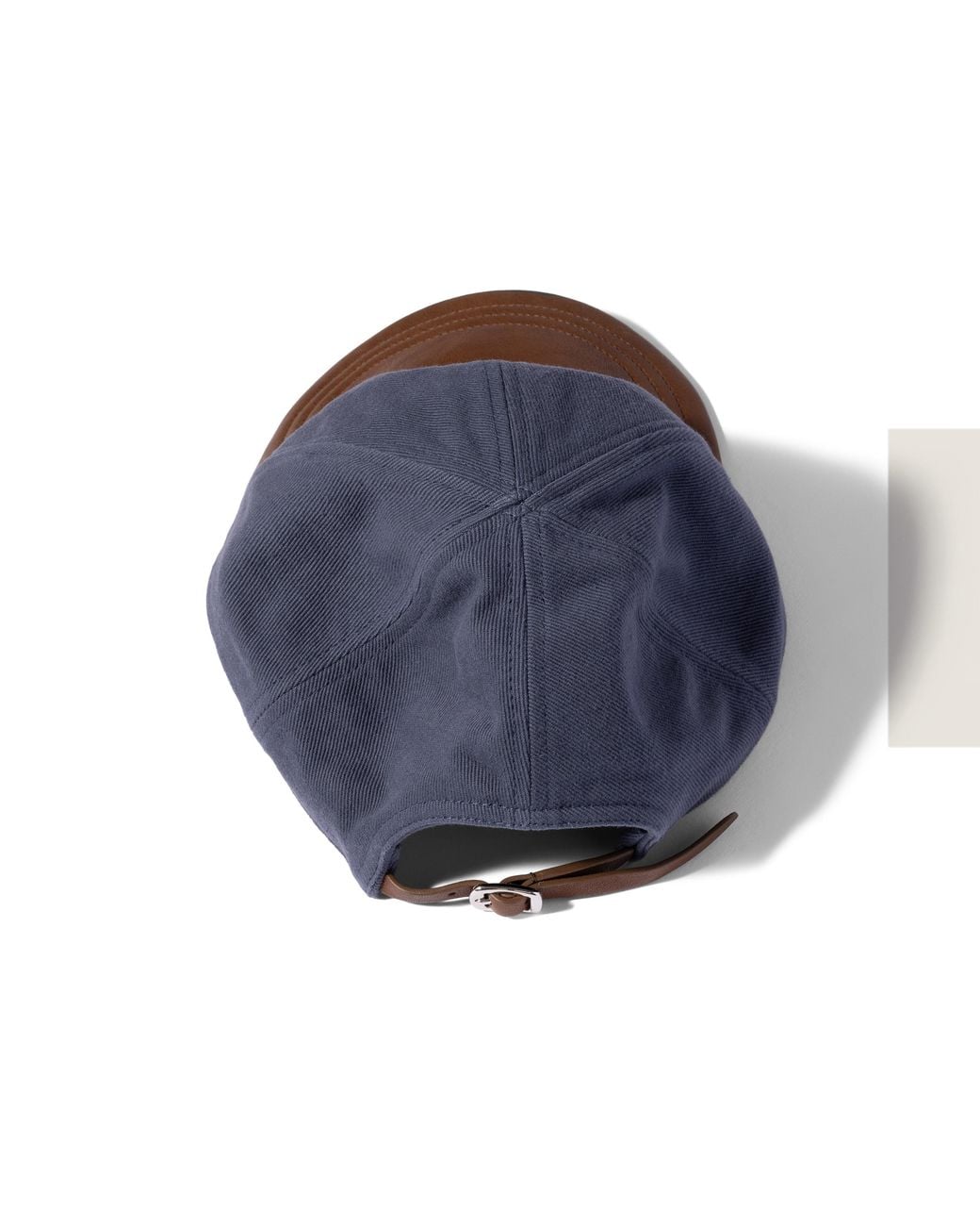 Miu Miu Blue Drill And Nappa Leather Baseball Cap