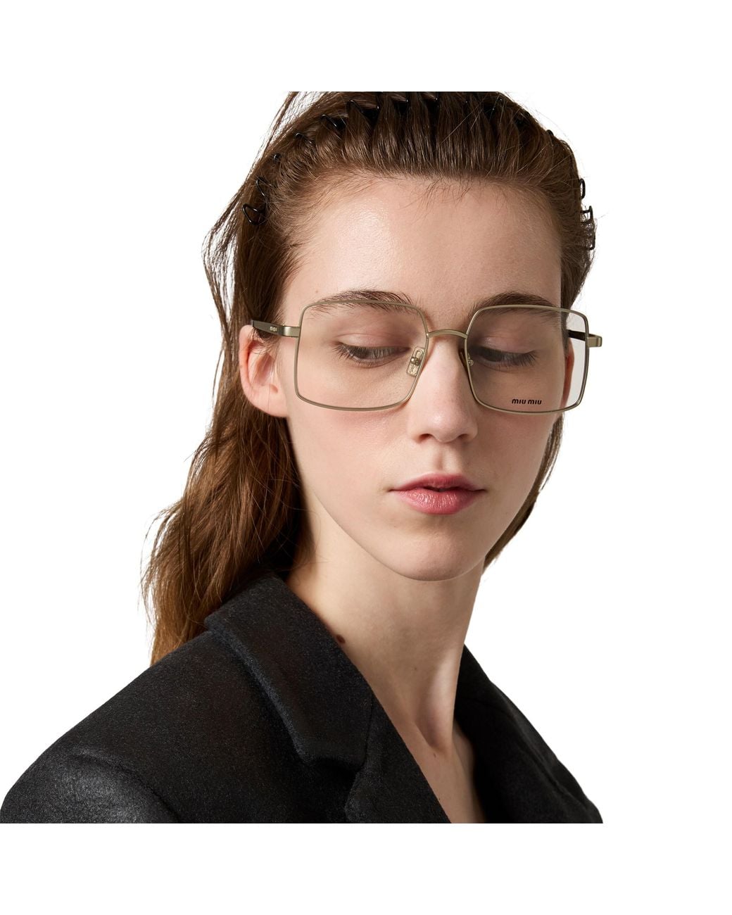 Miu Miu White Runway Sunglasses