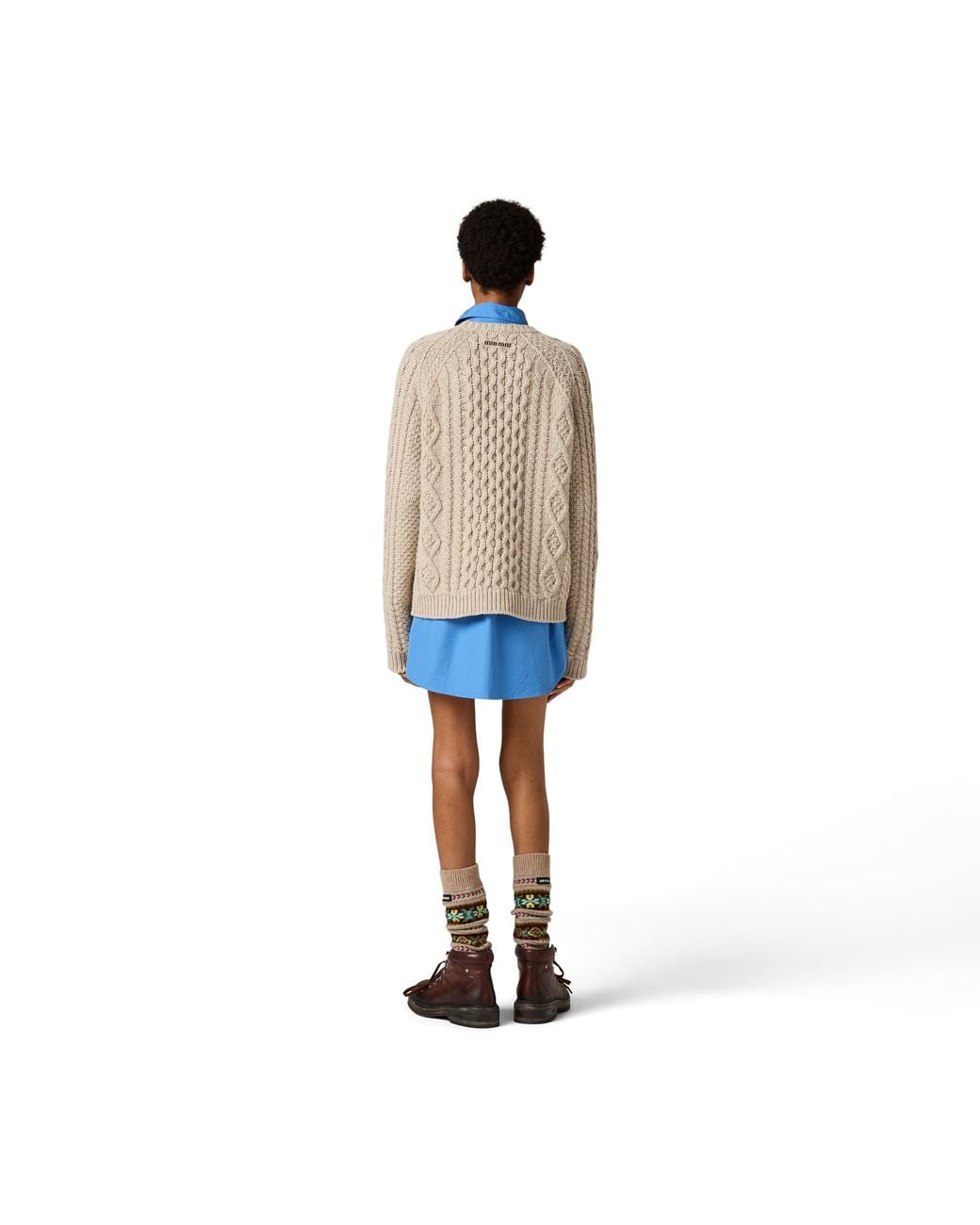 Miu Miu Natural Wool And Cashmere Sweater