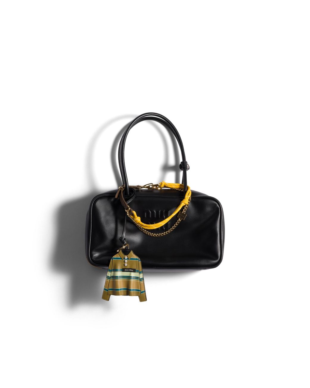Miu Miu Black Beau Leather Top-Handle Bag