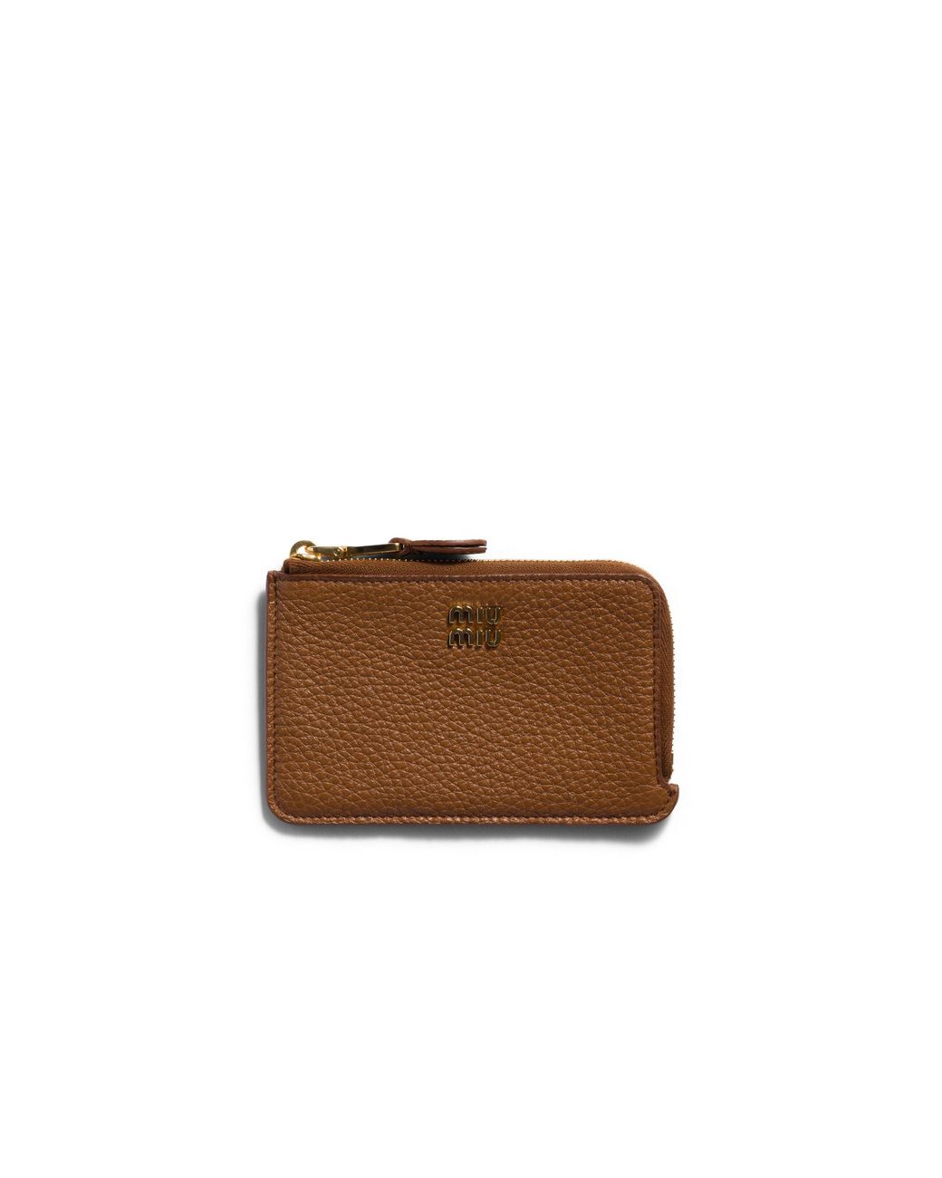 Miu Miu Brown Leather Pouch Card Holder