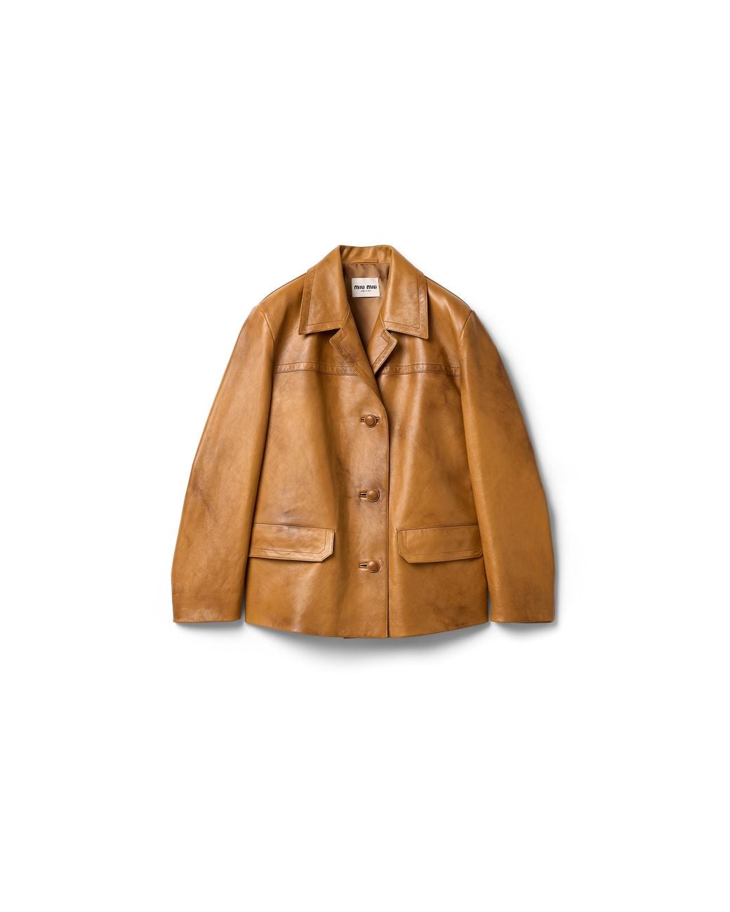 Miu Miu Brown Leather Jacket