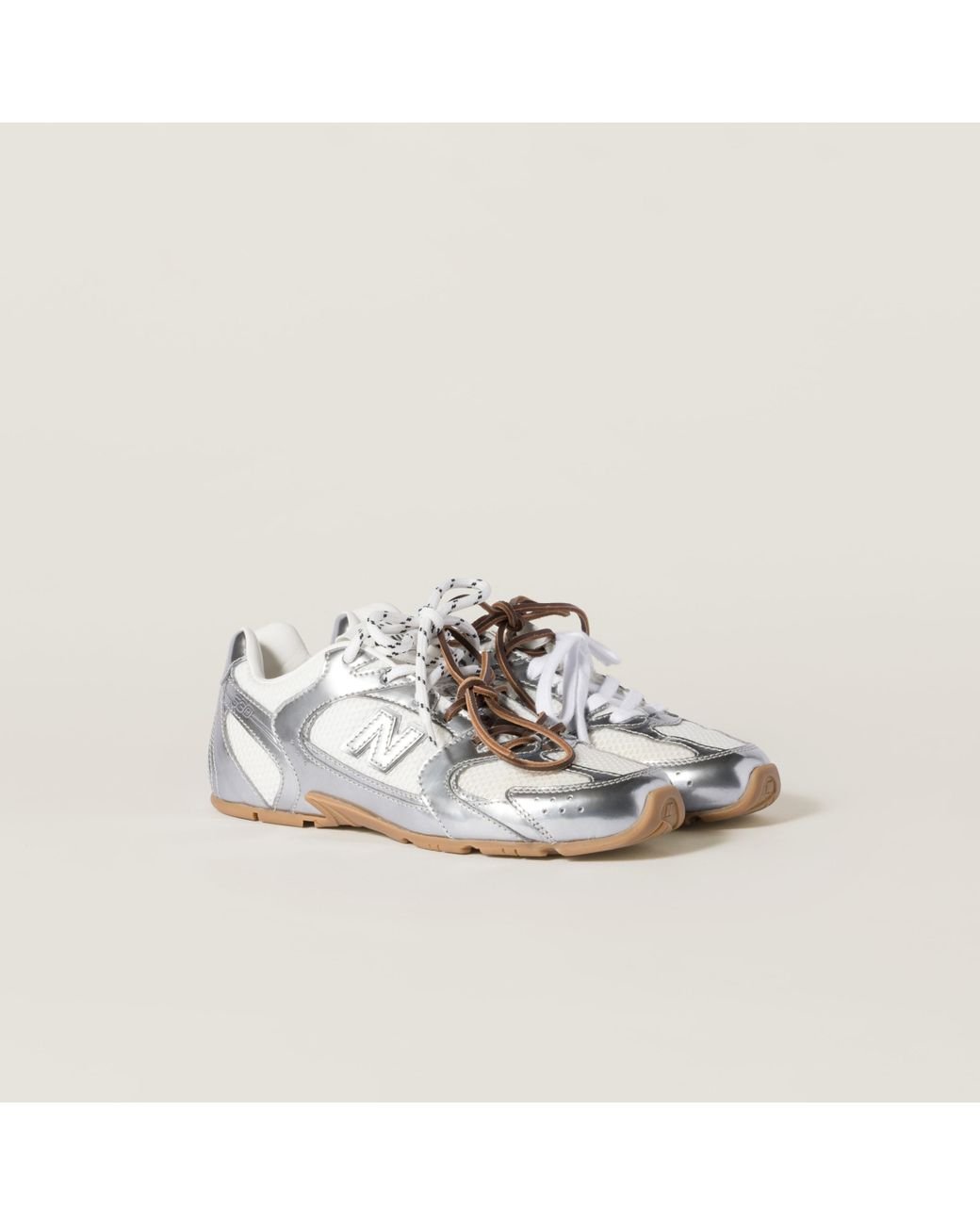 ミキ White New Balance X Miu Miu 530 Sl Suede And Mesh Sneakers