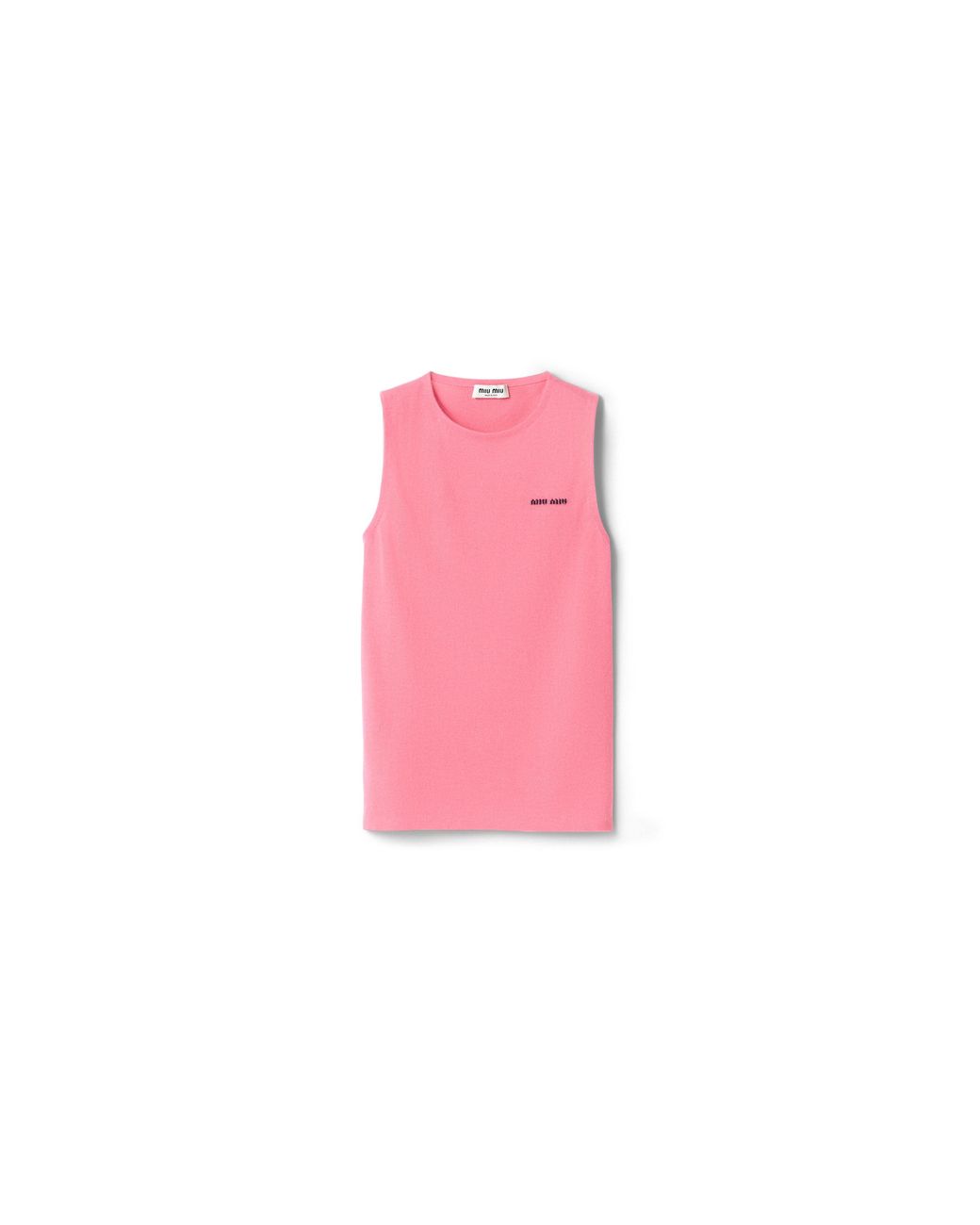 Miu Miu Pink Cashmere And Silk Crew-Neck Knit Top