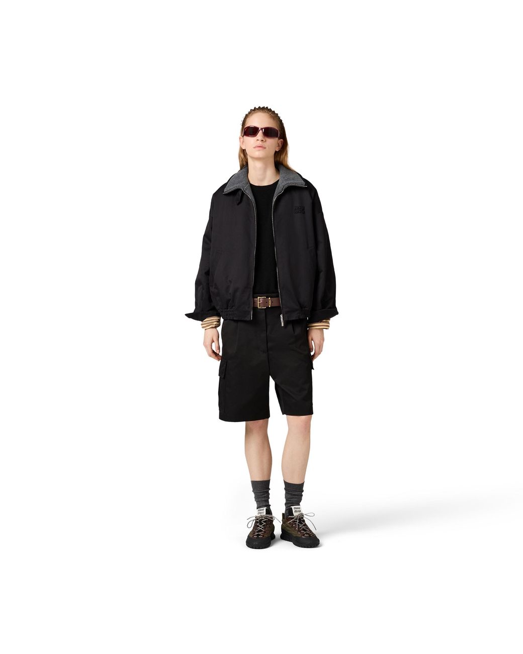 Miu Miu Black Chino Blouson Jacket