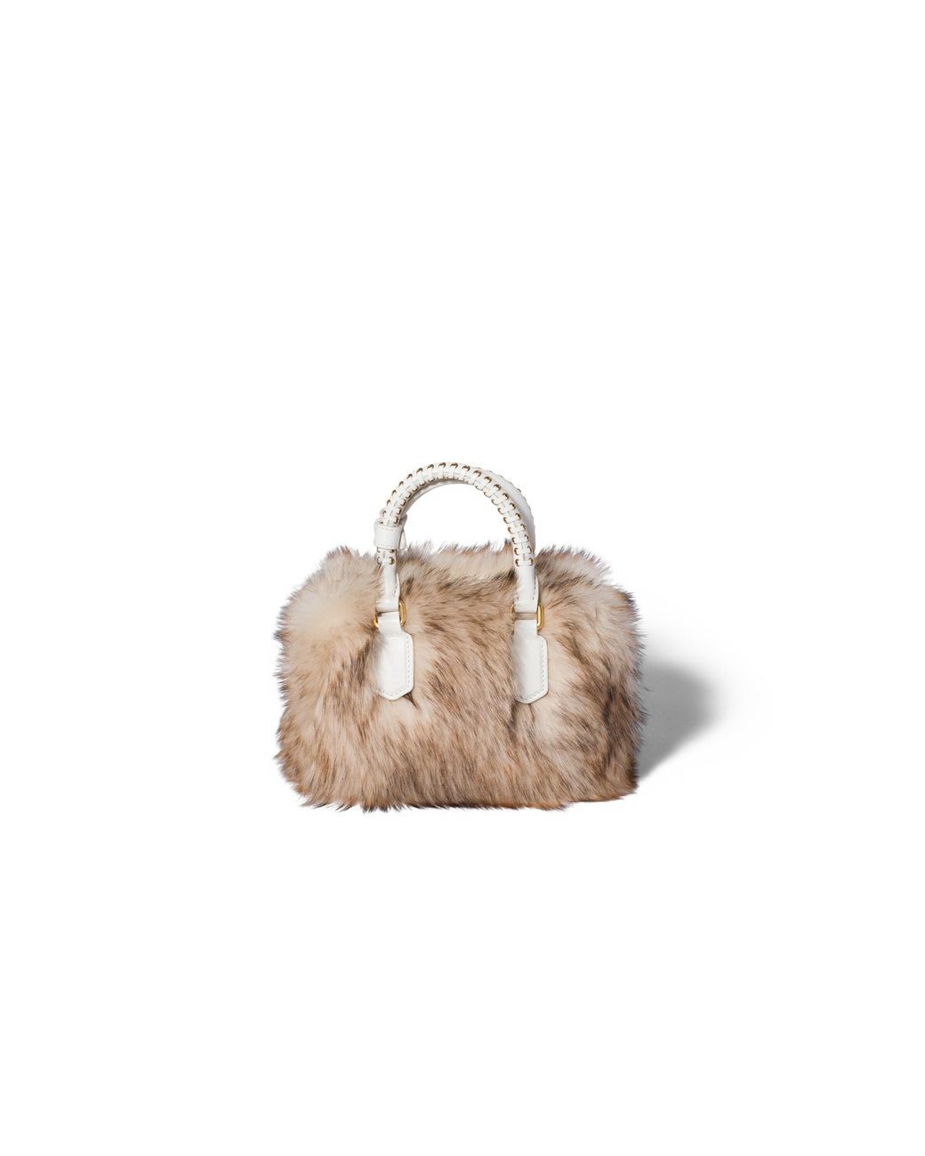 Miu Miu Multicolor Arcadie Shearling And Leather Bag