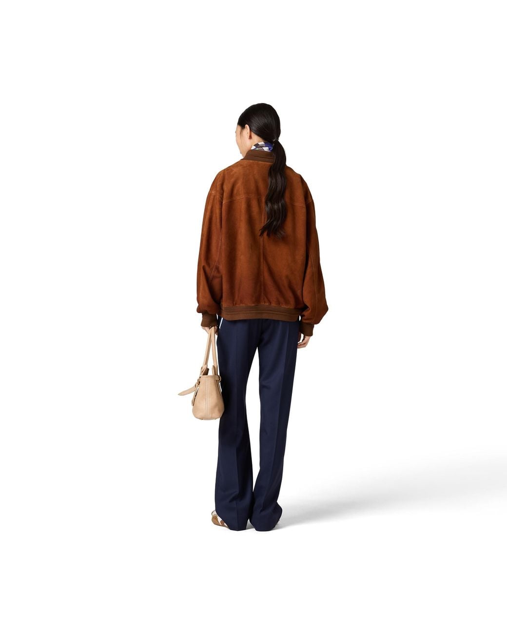Miu Miu Brown Waxed Suede Jacket
