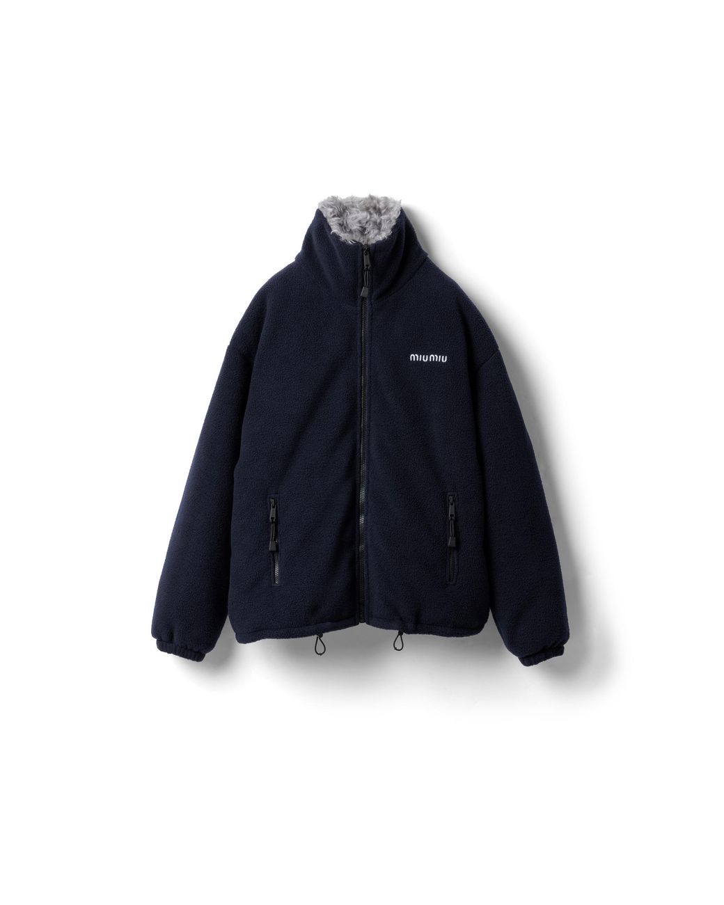Miu Miu Blue Fleece Down Jacket