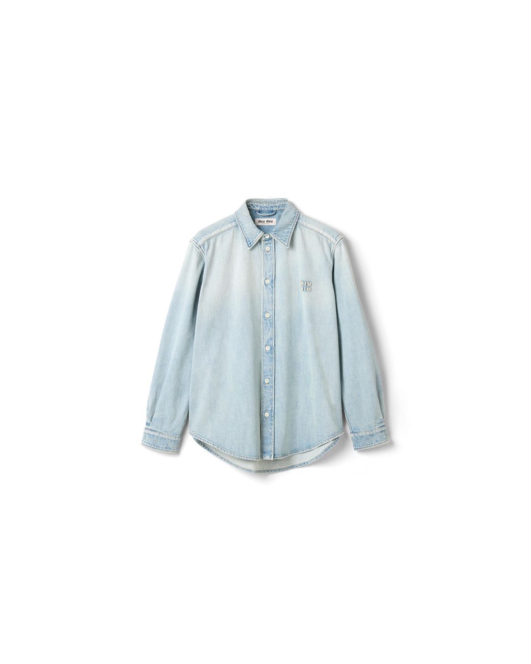 Miu Miu Blue Washed Denim Shirt