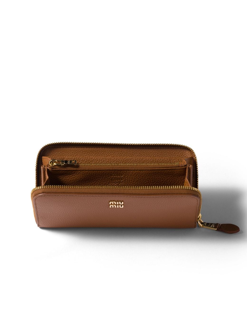 Miu Miu Brown Large Leather Wallet