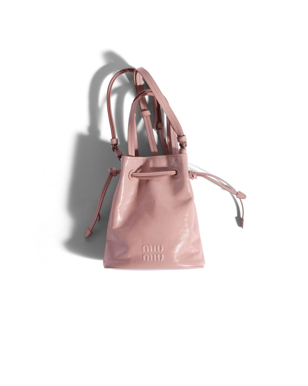 Miu Miu Pink Shiny Leather Pouch