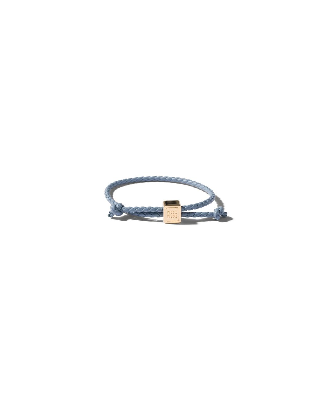Miu Miu Blue Leather Bracelet