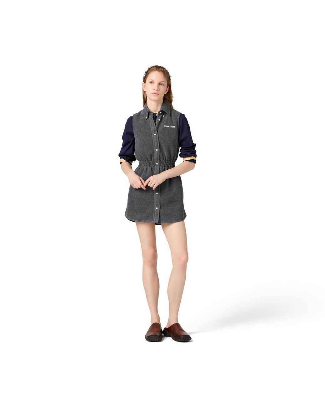 Miu Miu Blue Fleece Dress