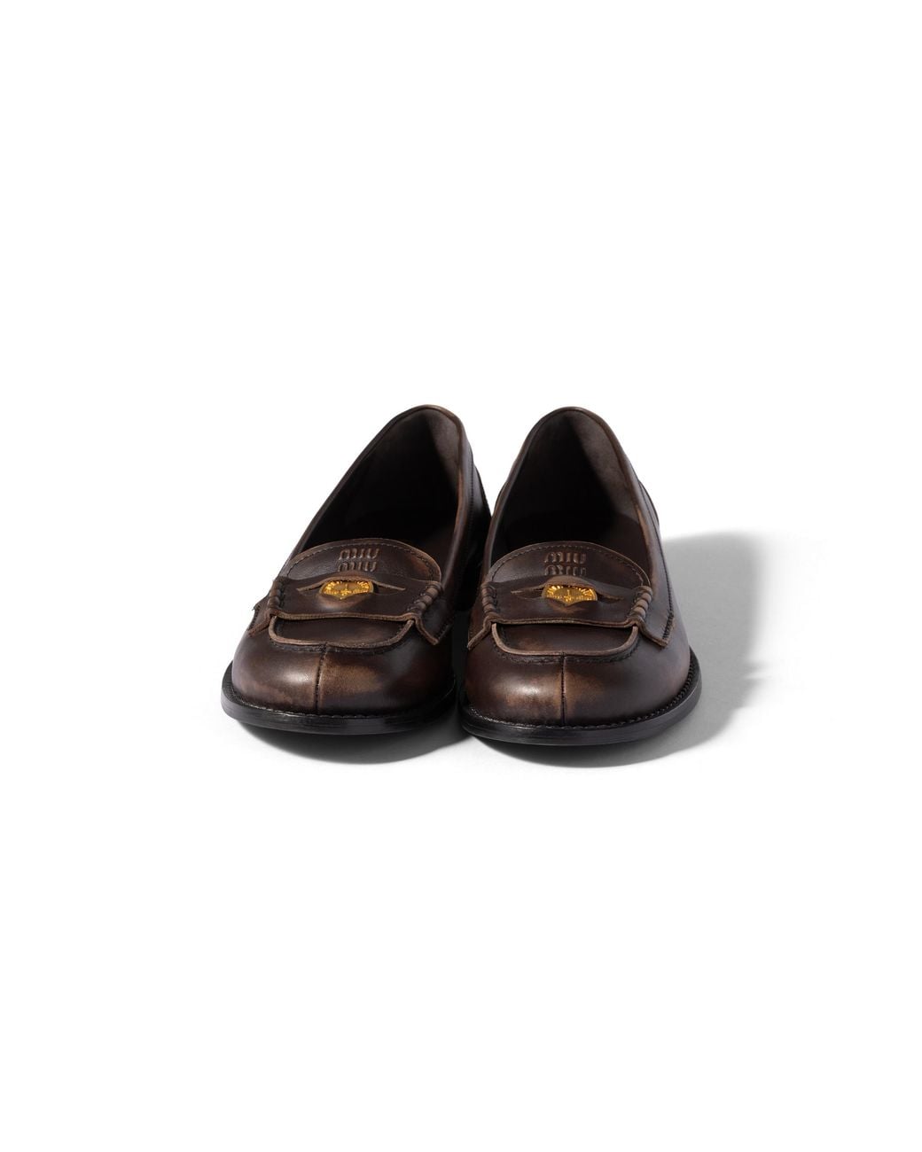 Miu Miu Black Leather Loafers
