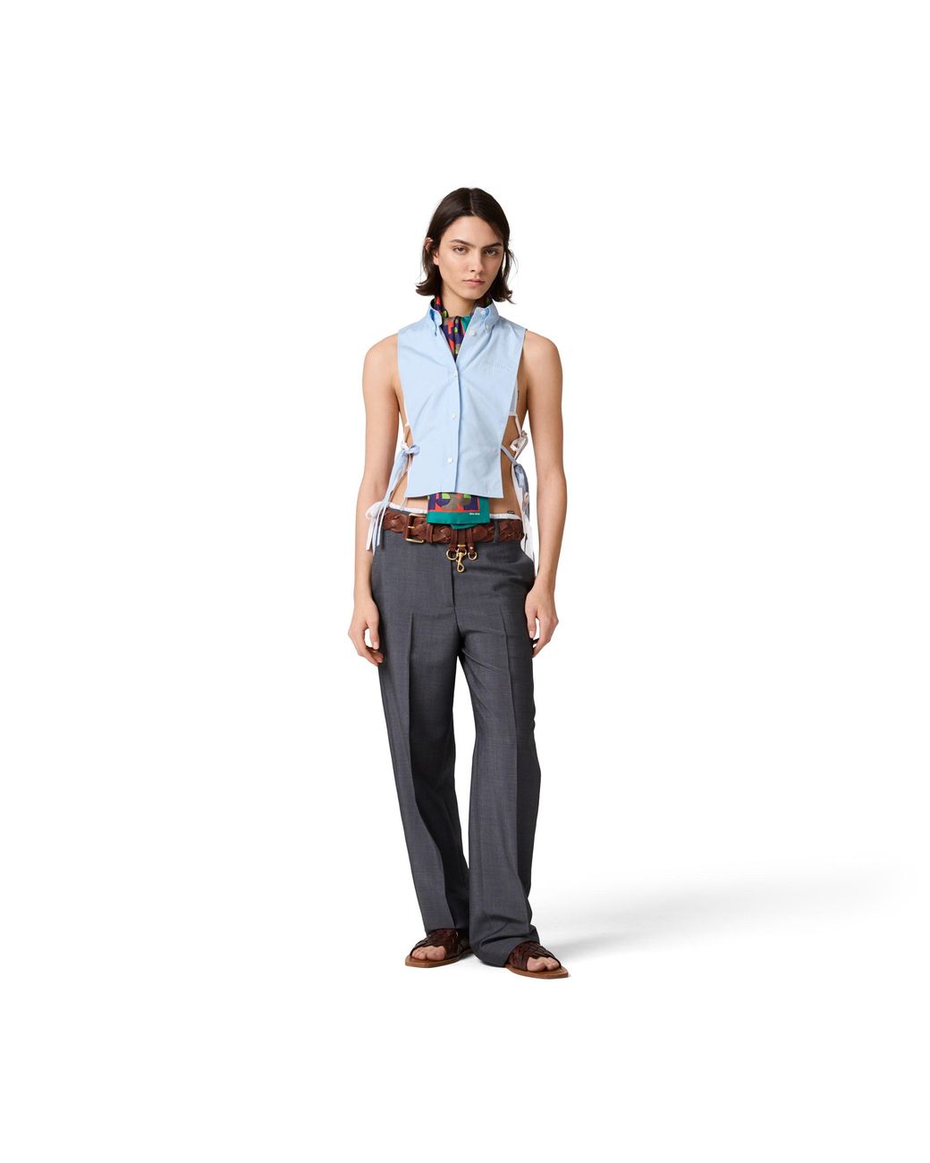 Miu Miu Blue Poplin Shirt