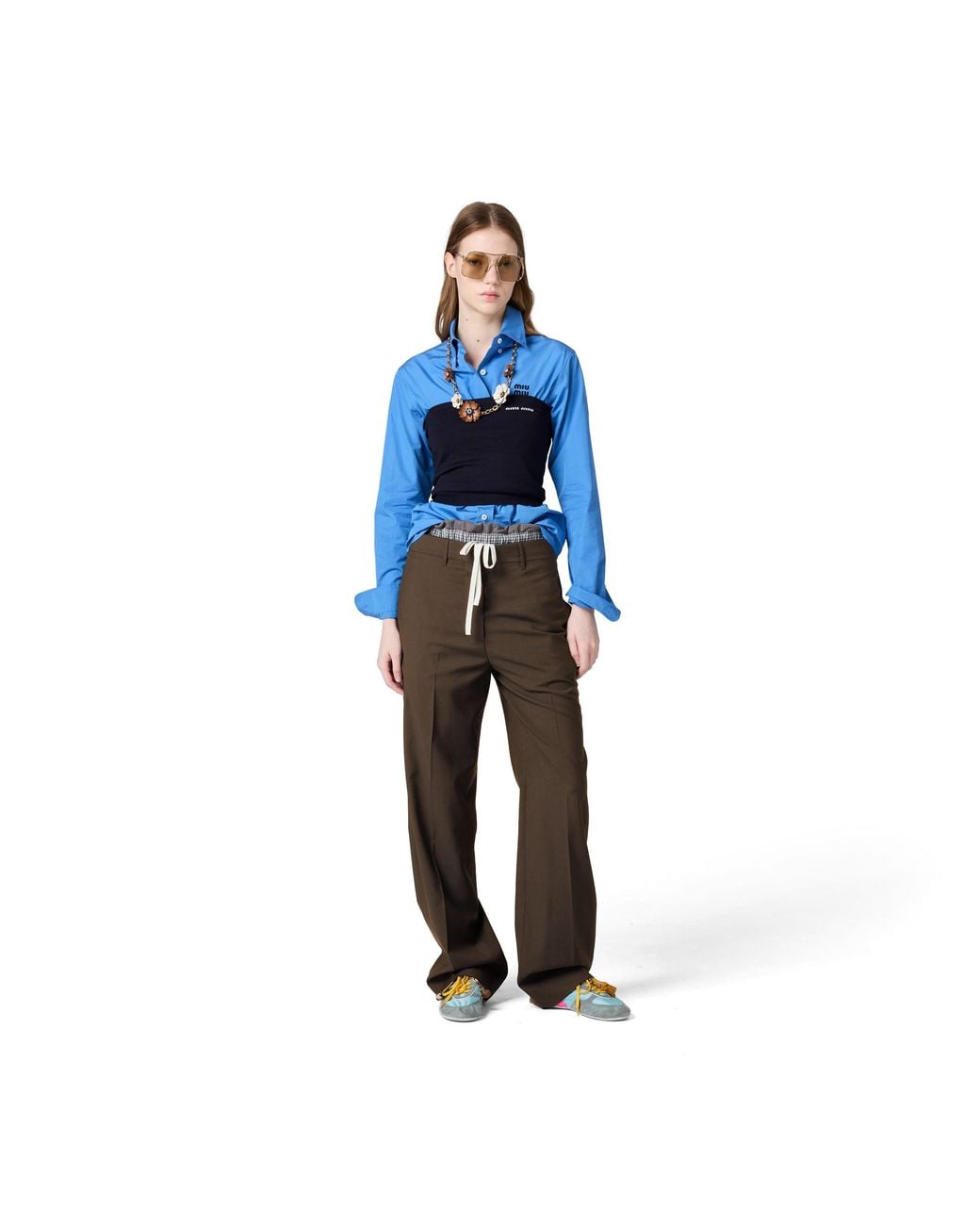 Miu Miu Brown Superfine Wool Pants