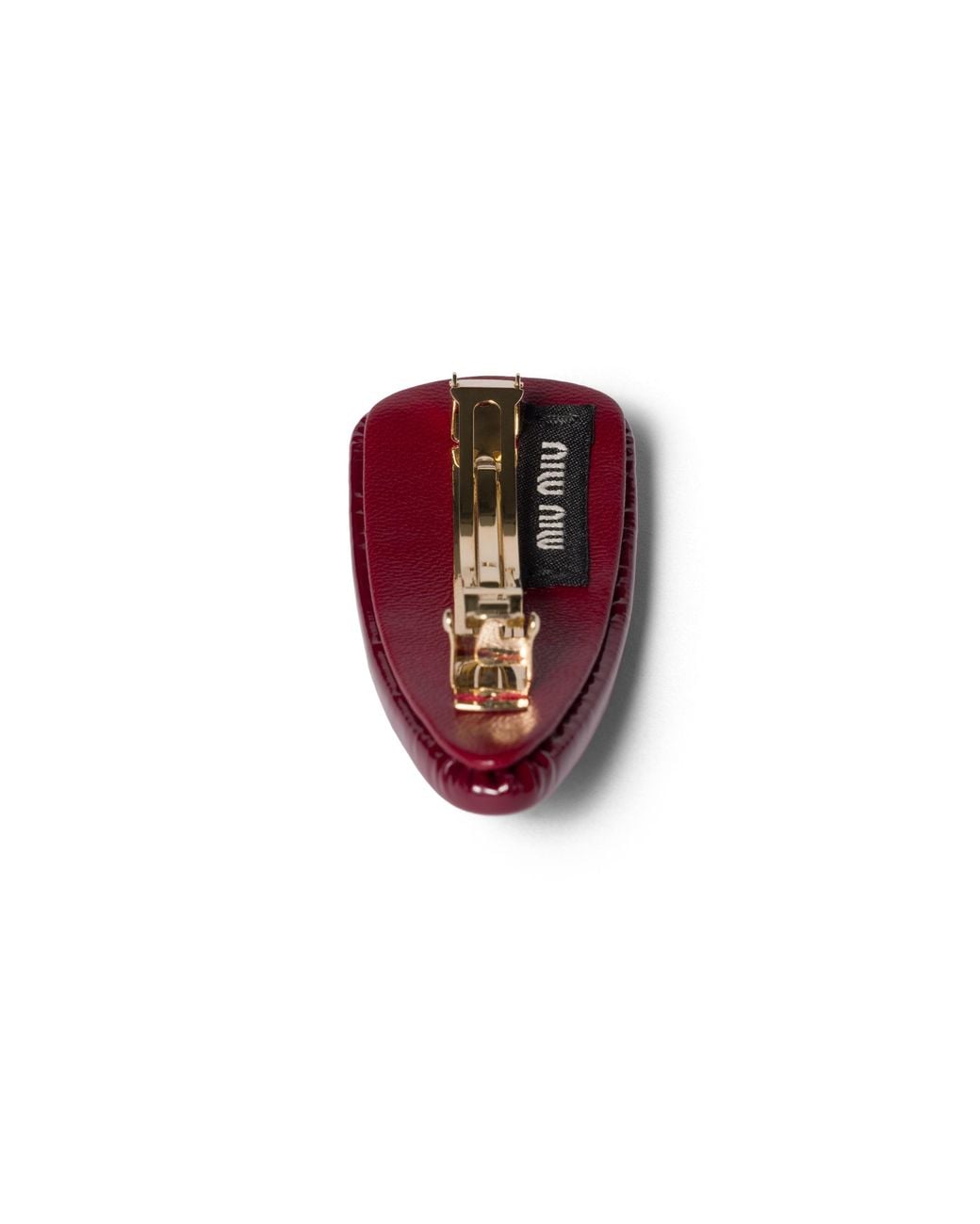 Miu Miu Red Patent Leather Hair Clip