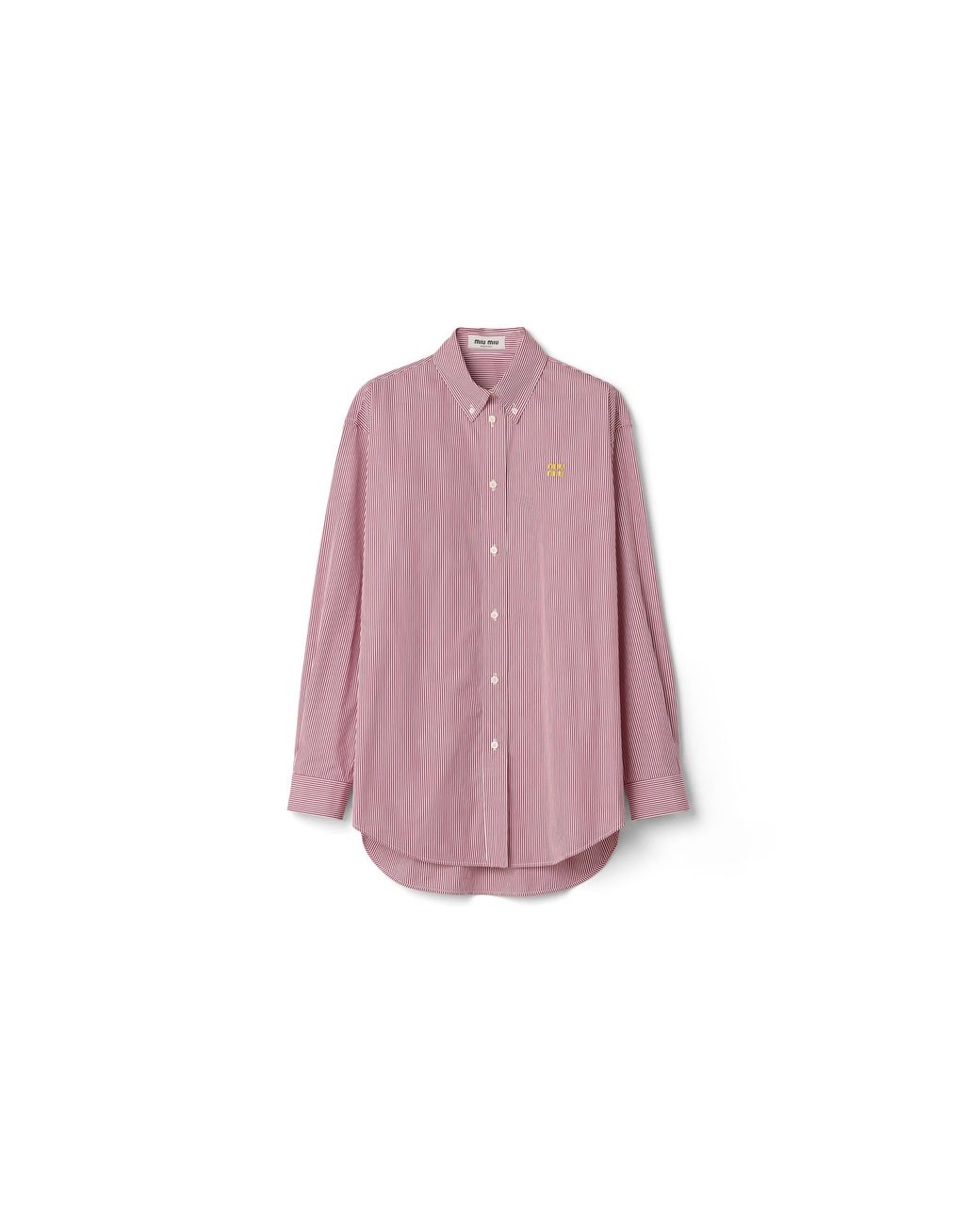 Miu Miu Pink Vertical Stripe Shirt
