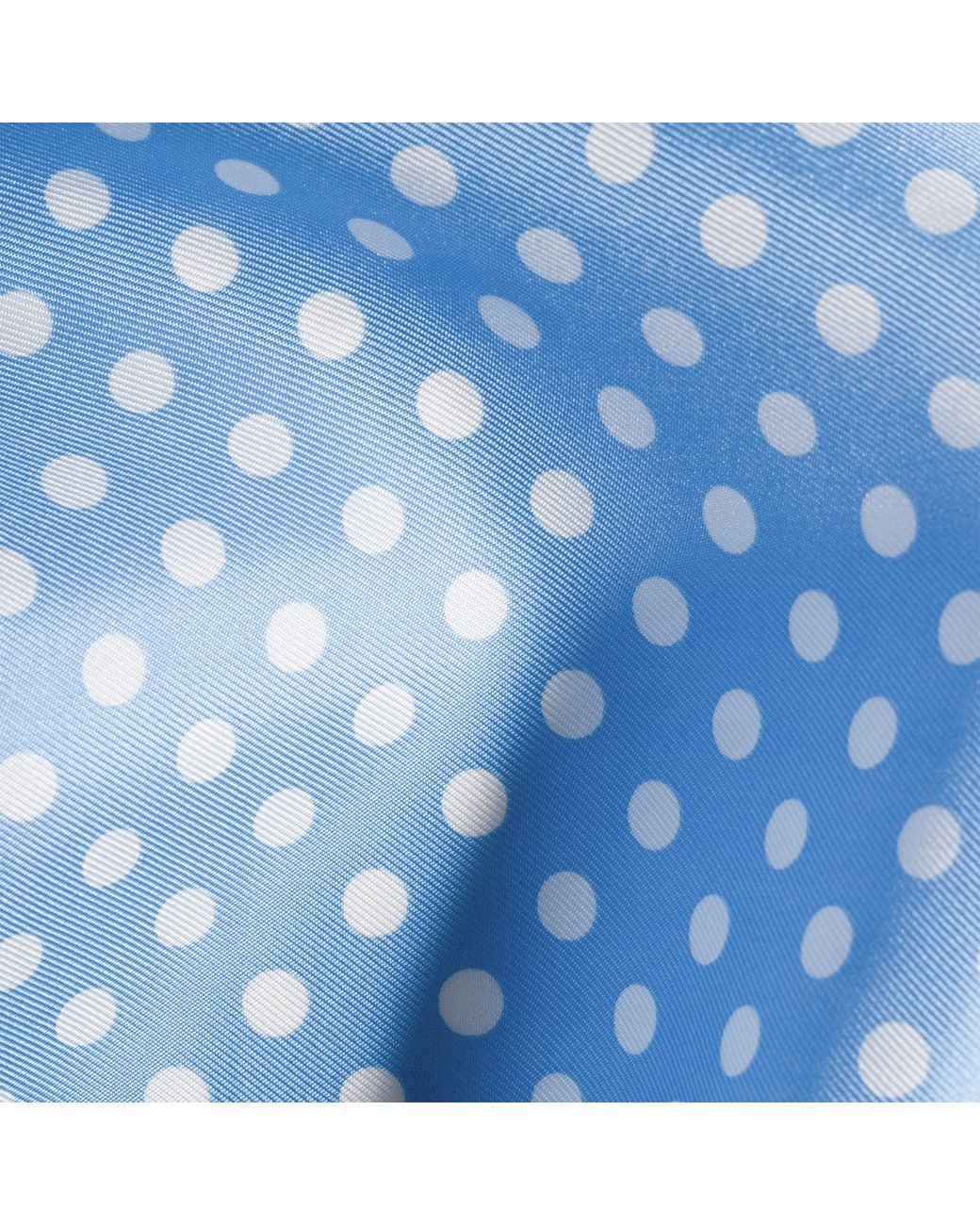 Miu Miu Blue Printed Twill Scarf