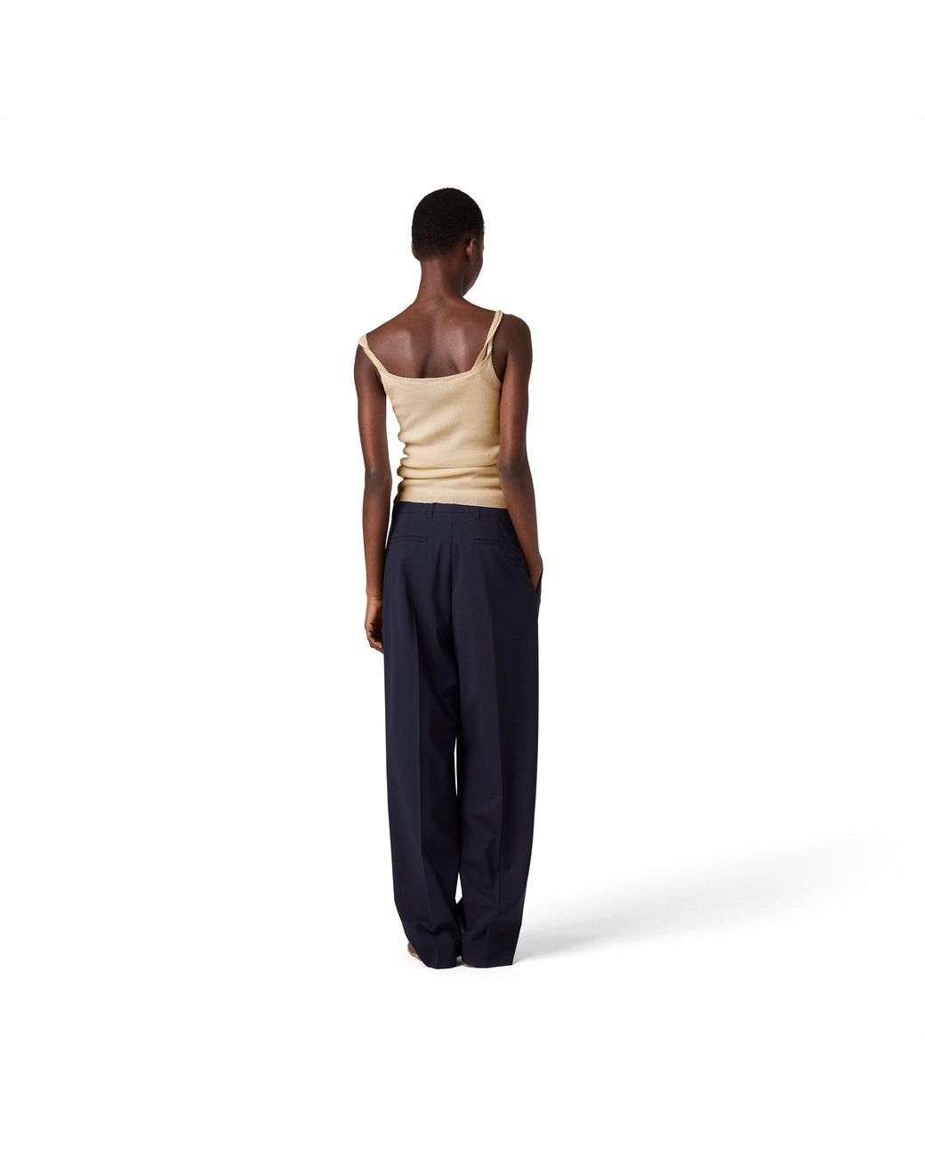 Miu Miu Blue Wool Pants