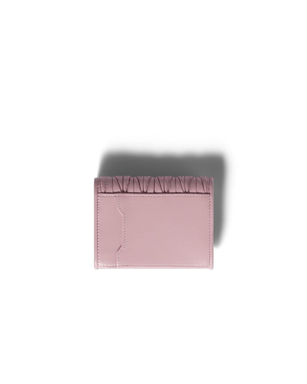 Miu Miu Pink Matelassé Nappa Leather Card Holder
