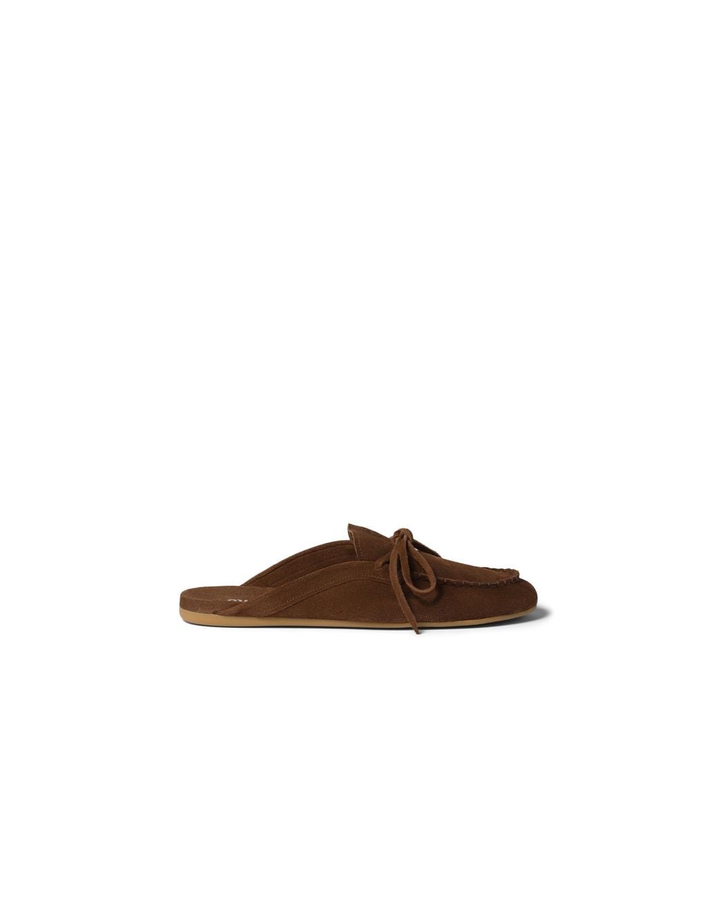Miu Miu Brown Suede Deck Mules