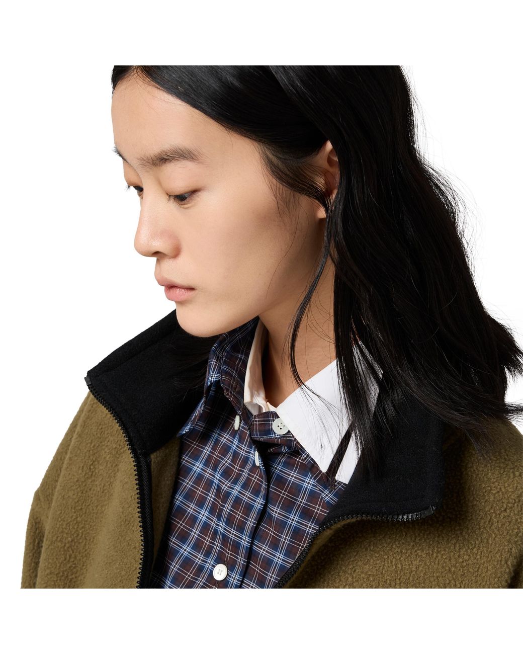 Miu Miu Green Fleece Zipper Jacket