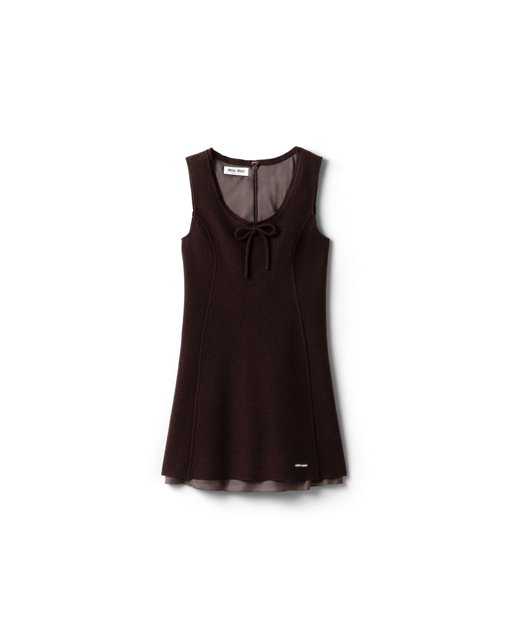 Miu Miu Brown Felted Wool Dress