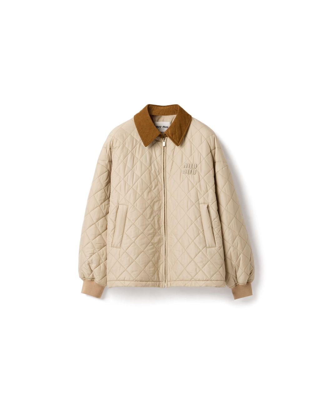 Miu Miu Natural Technical Fabric Blouson Jacket