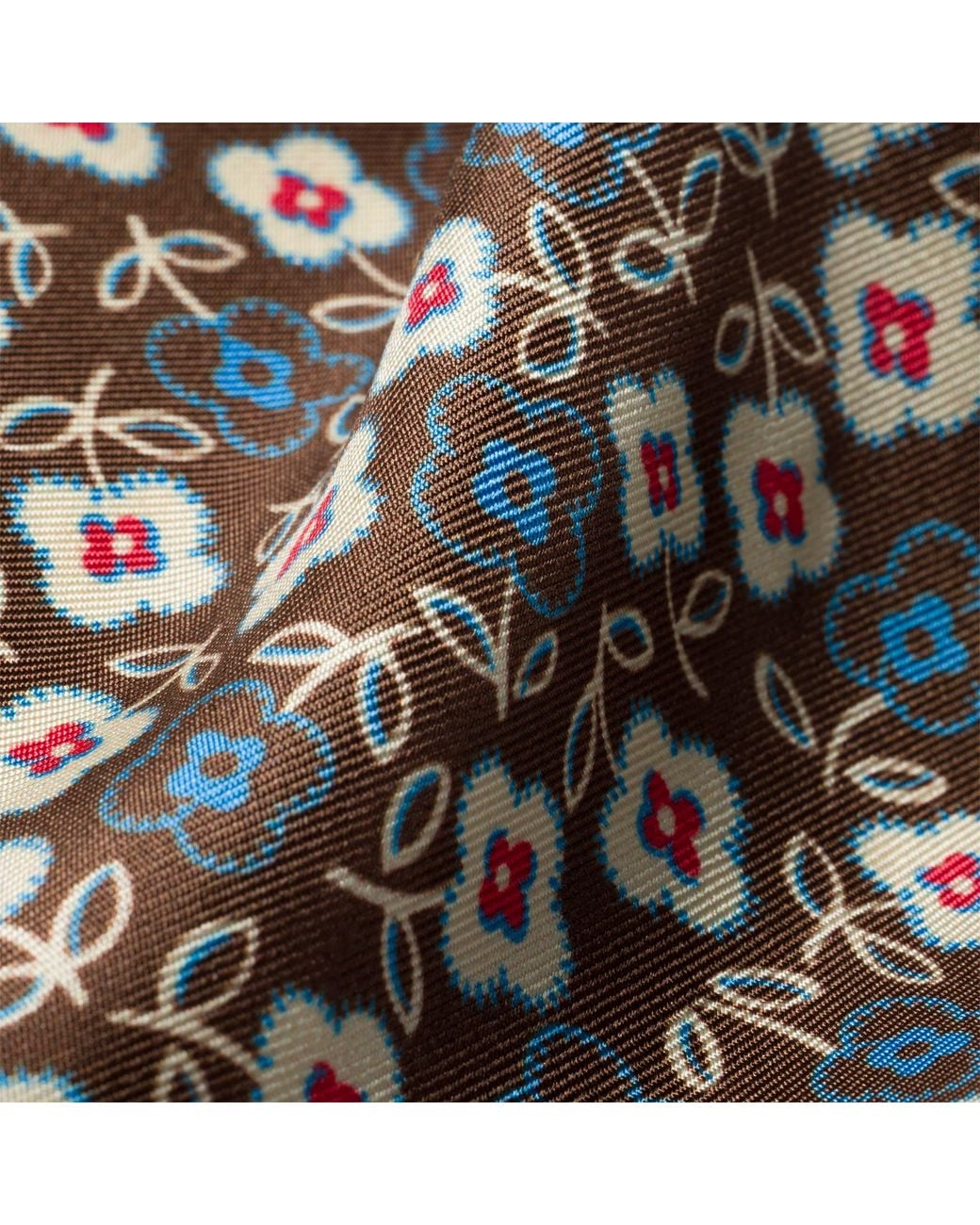 Miu Miu Gray Printed Twill Scarf